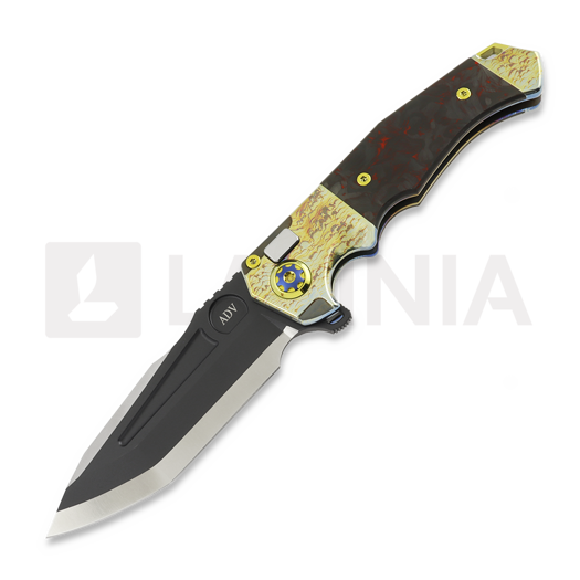 Andre de Villiers Ronin BL Acid Rain & Black/Red Carbon Fiber összecsukható kés