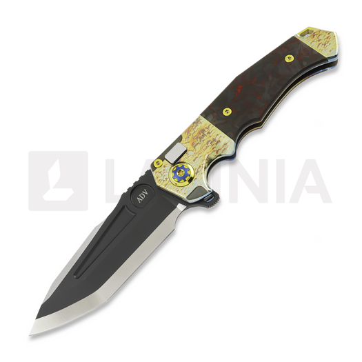 Zavírací nůž Andre de Villiers Ronin BL Acid Rain & Black/Red Carbon Fiber