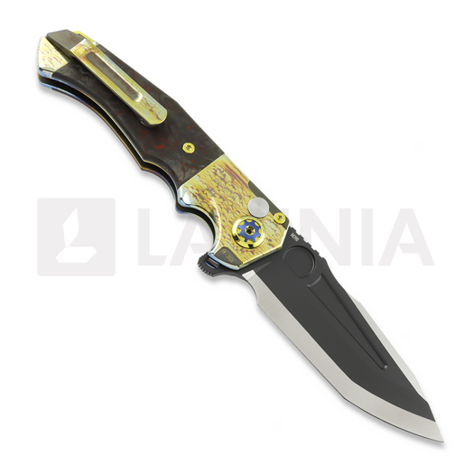 Andre de Villiers Ronin BL Acid Rain & Black/Red Carbon Fiber sulankstomas peilis