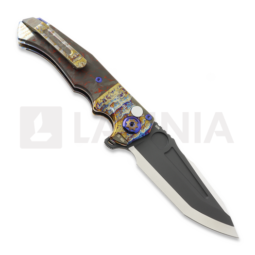 Andre de Villiers Ronin BL Acid Rain & Black/Red CF & Orange Cross fällkniv