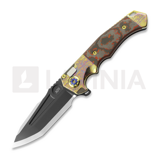 Andre de Villiers Ronin BL Acid Rain & Black/Red Fat Carbon összecsukható kés