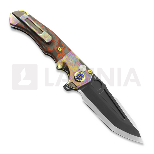 Zavírací nůž Andre de Villiers Ronin BL Acid Rain & Black/Red Fat Carbon