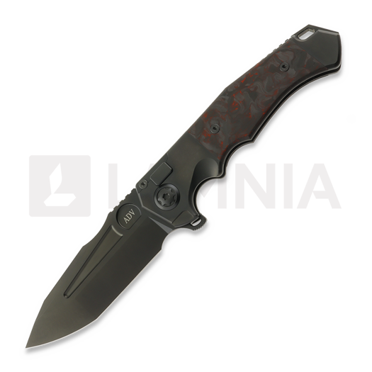 Andre de Villiers Ronin BL sklopivi nož, Black & Red Marble CF