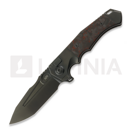 Andre de Villiers Ronin BL sklopivi nož, Black & Red Marble CF