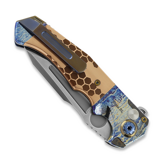 Zavírací nůž Andre de Villiers Ronin BL, Copper, Acid Rain