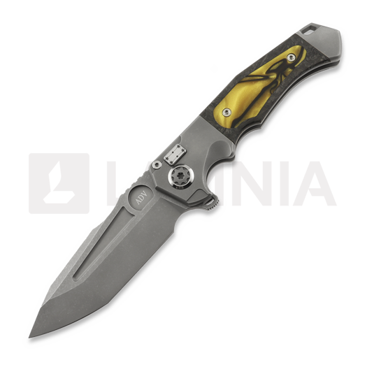 Nóż składany Andre de Villiers Ronin BL, Gold & Black Kirinite