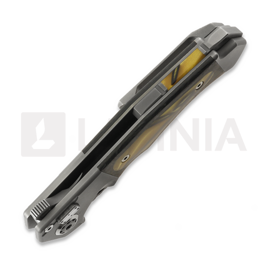 Couteau pliant Andre de Villiers Ronin BL, Gold & Black Kirinite