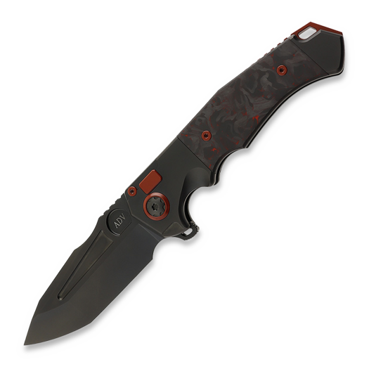 Andre de Villiers Ronin BL kääntöveitsi, Red Marble CF, Red/Black