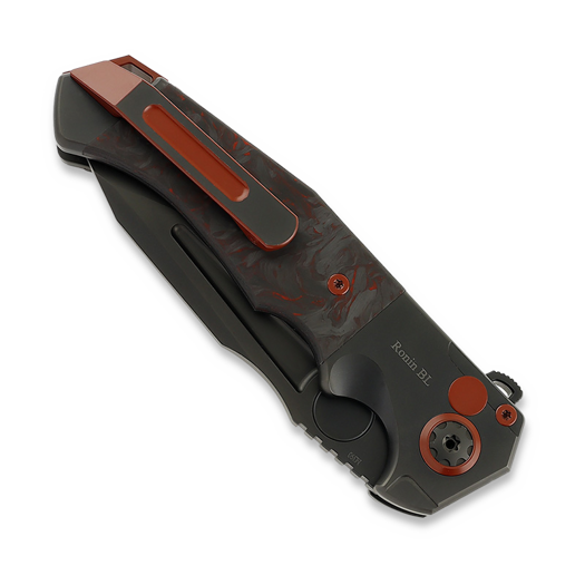Andre de Villiers Ronin BL sulankstomas peilis, Red Marble CF, Red/Black