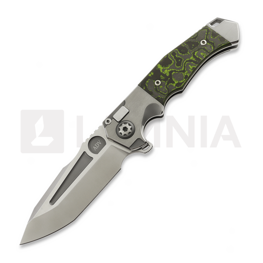 Andre de Villiers Ronin BL Satin Taschenmesser, Green/Black Fat Carbon