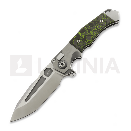 Складной нож Andre de Villiers Ronin BL Satin, Green/Black Fat Carbon