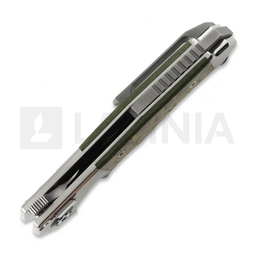 Zavírací nůž Andre de Villiers Ronin BL Satin, Green/Black Fat Carbon