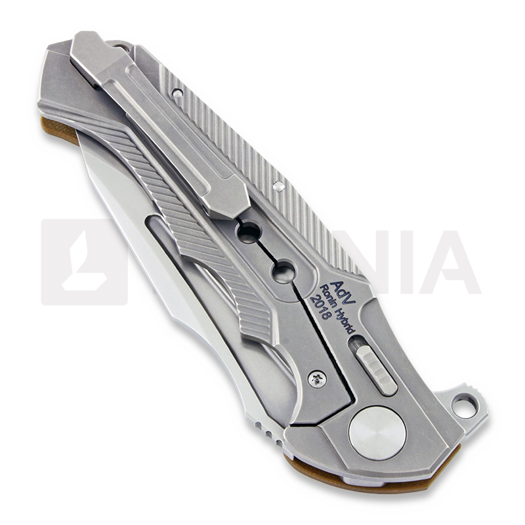 Couteau pliant Andre de Villiers Ronin Hybrid, brun