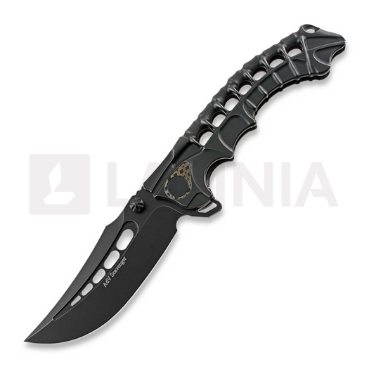 Andre de Villiers Scavenger folding knife, black