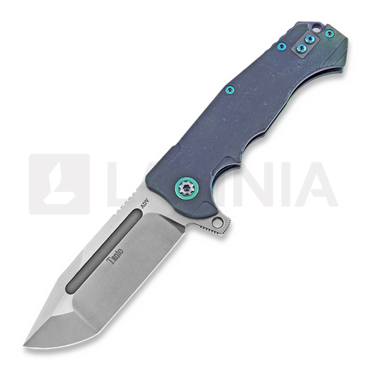 Couteau pliant Andre de Villiers Tanto Blue Tumble