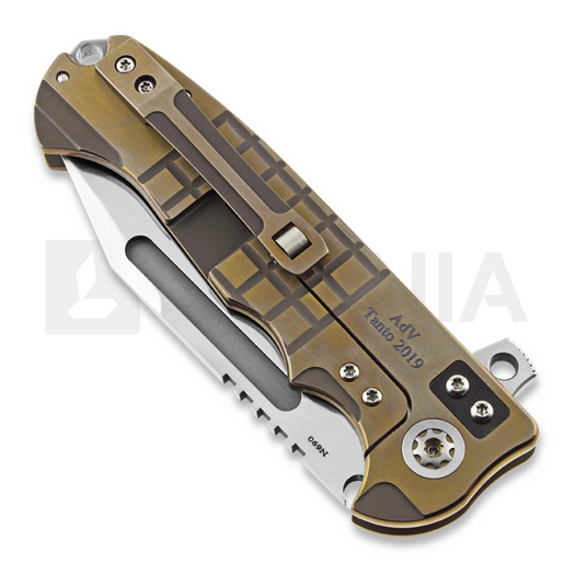 Andre de Villiers Tanto Gold Frag sulankstomas peilis