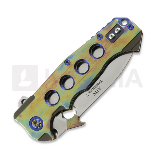 Couteau pliant Andre de Villiers Trailboss 2 Wave Tab Acid Rain