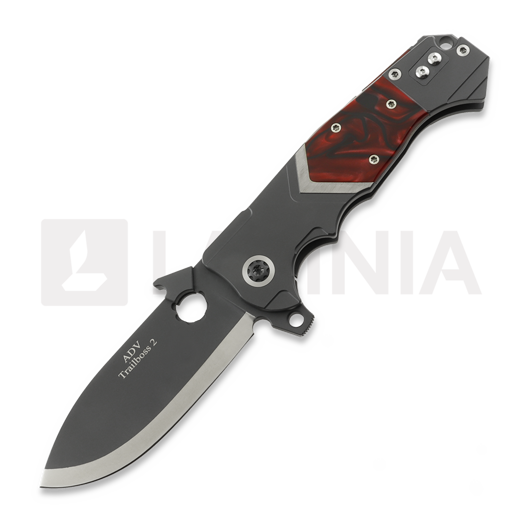 Складний ніж Andre de Villiers Trailboss Kalgard Wave Tab, Red Kirinite