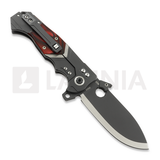 Couteau pliant Andre de Villiers Trailboss Kalgard Wave Tab, Red Kirinite