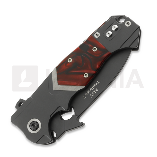 Πτυσσόμενο μαχαίρι Andre de Villiers Trailboss Kalgard Wave Tab, Red Kirinite