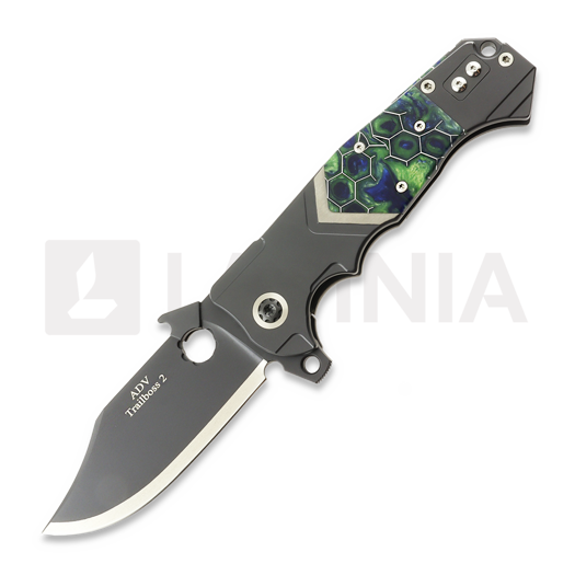 Andre de Villiers Trailboss Regrind & Wave Tab 折り畳みナイフ, Voodoo Resin