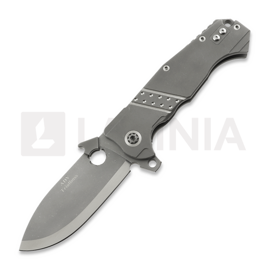 Andre de Villiers Trailboss Wave Tab foldekniv, Blasted