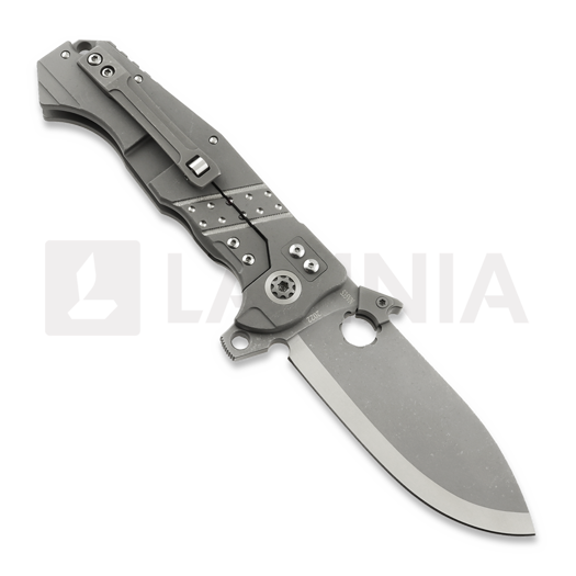 Couteau pliant Andre de Villiers Trailboss Wave Tab, Blasted