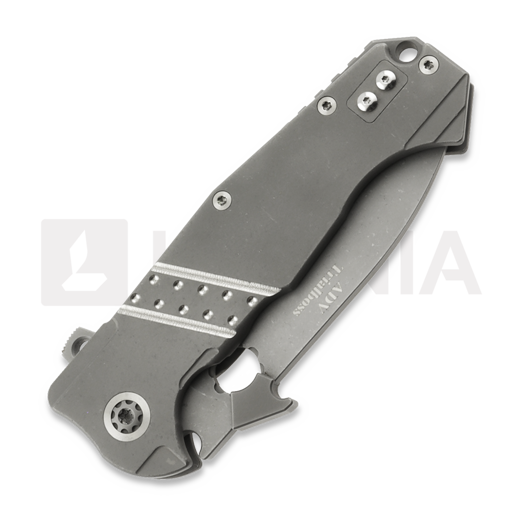 Couteau pliant Andre de Villiers Trailboss Wave Tab, Blasted