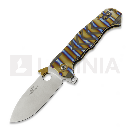 Складний ніж Andre de Villiers Trailboss Wave Tab, V-Mill Flame Ano