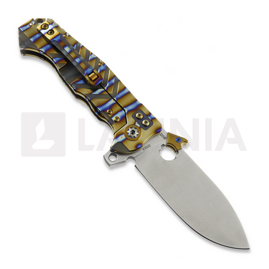 Andre de Villiers Trailboss Wave Tab foldekniv, V-Mill Flame Ano