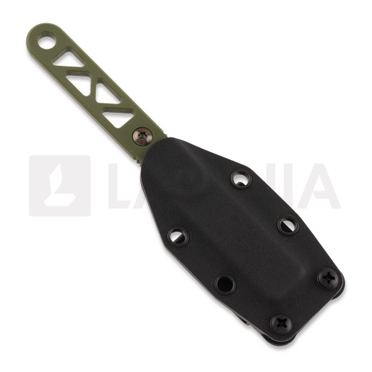 Anso of Denmark ASI ARA - G10 knife, olive drab, Spear Point