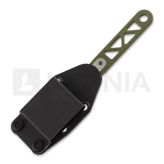 Anso of Denmark ASI ARA - G10 knife, olive drab, Spear Point