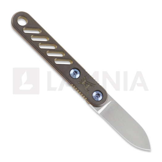 Anso of Denmark ASI ORION - Ti Amber knife, Spear Point