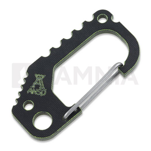 Anso of Denmark Carabiner V2 - G10 - Black/Yellow