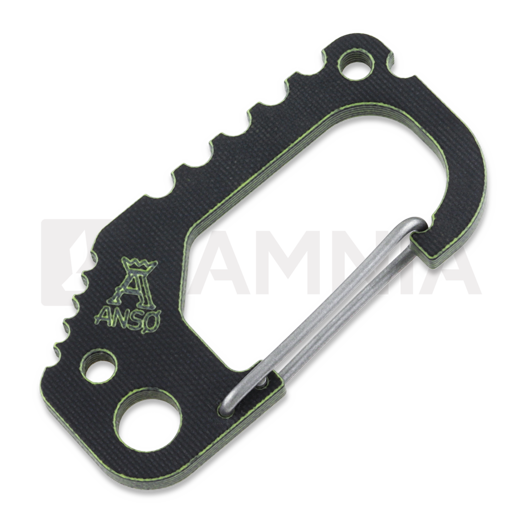 Anso of Denmark Carabiner V2 - G10 - Black/Yellow