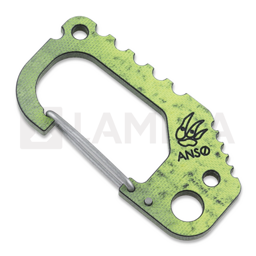 Anso of Denmark Carabiner V2 - G10 - Black/Yellow
