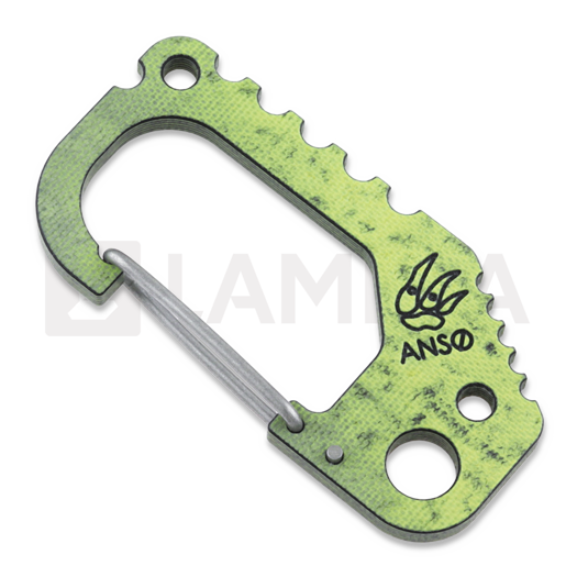 Anso of Denmark Carabiner V2 - G10 - Black/Yellow
