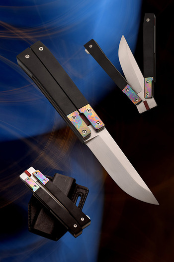Anssi Ruusuvuori Timascus, folding-puukko