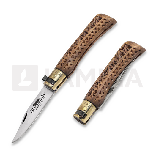 Antonini Old Bear Collection Wood Carved XS סכין מתקפלת
