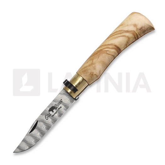 Nóż składany Antonini Old Bear M, Damascus, olive