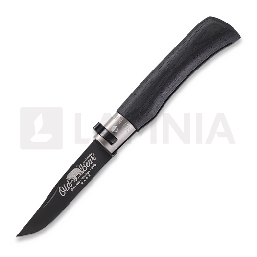 Coltello pieghevole Antonini Old Bear Total Black M, brass collar