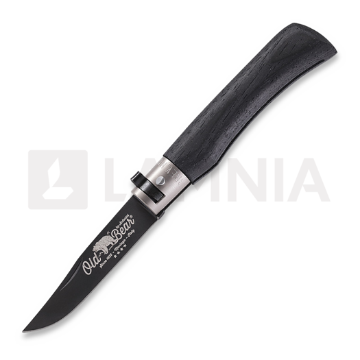 Coltello pieghevole Antonini Old Bear Total Black M, brass collar