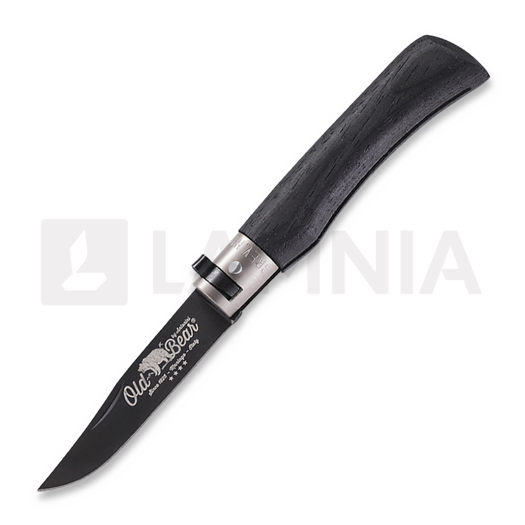 Antonini Old Bear Total Black S סכין מתקפלת, brass collar