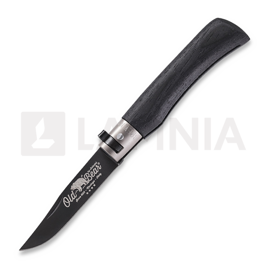 Antonini Old Bear Total Black S fällkniv, brass collar