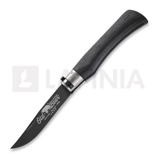 Antonini Old Bear Total Black XL fällkniv, brass collar