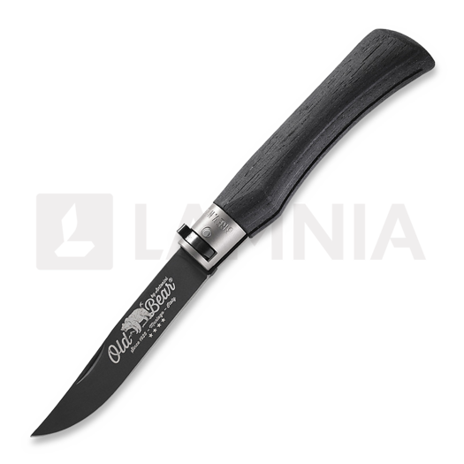 Antonini Old Bear Total Black XL foldekniv, brass collar