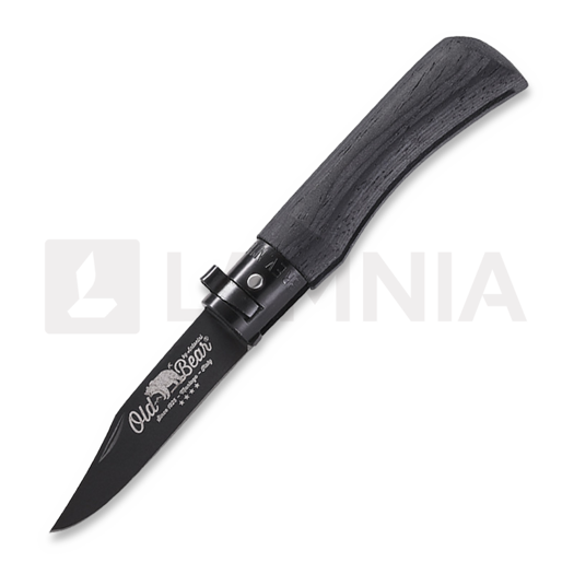 Antonini Old Bear Total Black XS kääntöveitsi, aluminium collar
