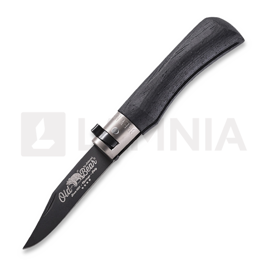 Antonini Old Bear Total Black XS Taschenmesser, brass collar