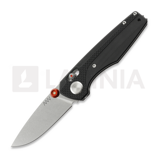 ANV Knives A090 - Stonewash - G10 foldekniv, sort