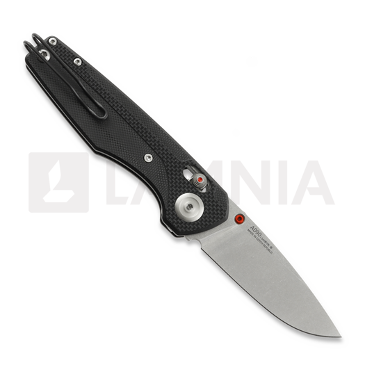 Складний ніж ANV Knives A090 - Stonewash - G10, чорний